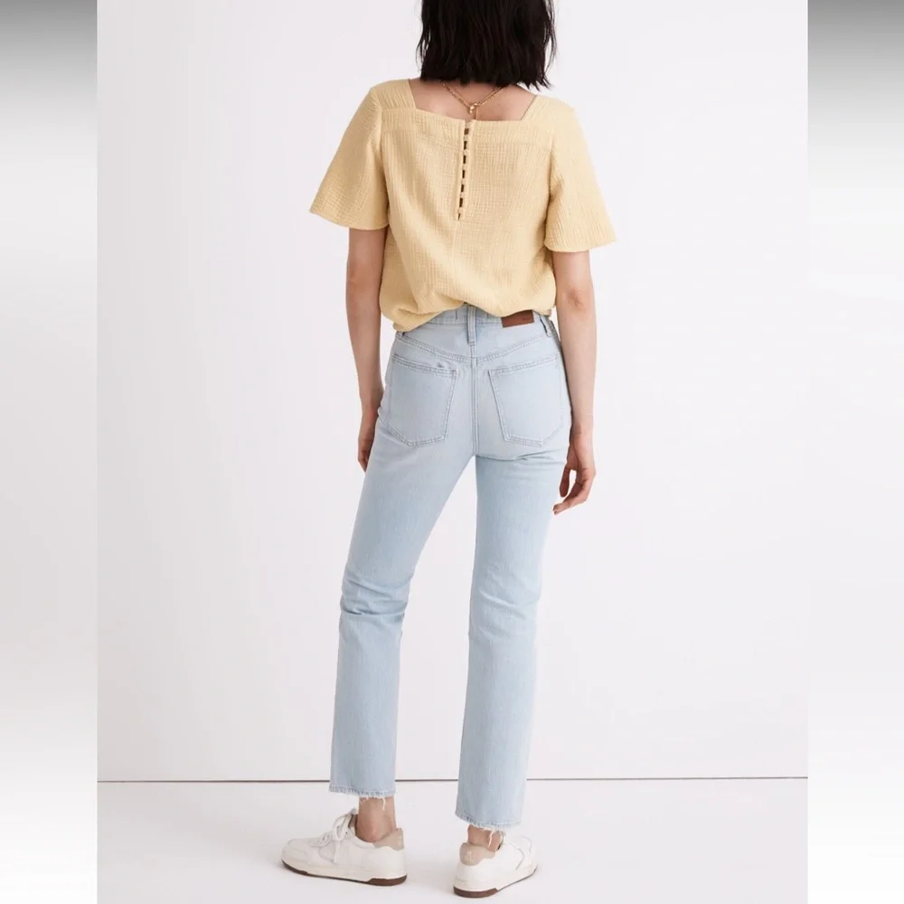 NWOT Madewell Light Blue Slim Demi Boot Jeans In “Bellmeade” Wash. Size 24”. - Picture 5 of 9